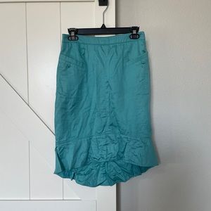 Marc jacobs teal/turquoise mermaid style skirt size 6